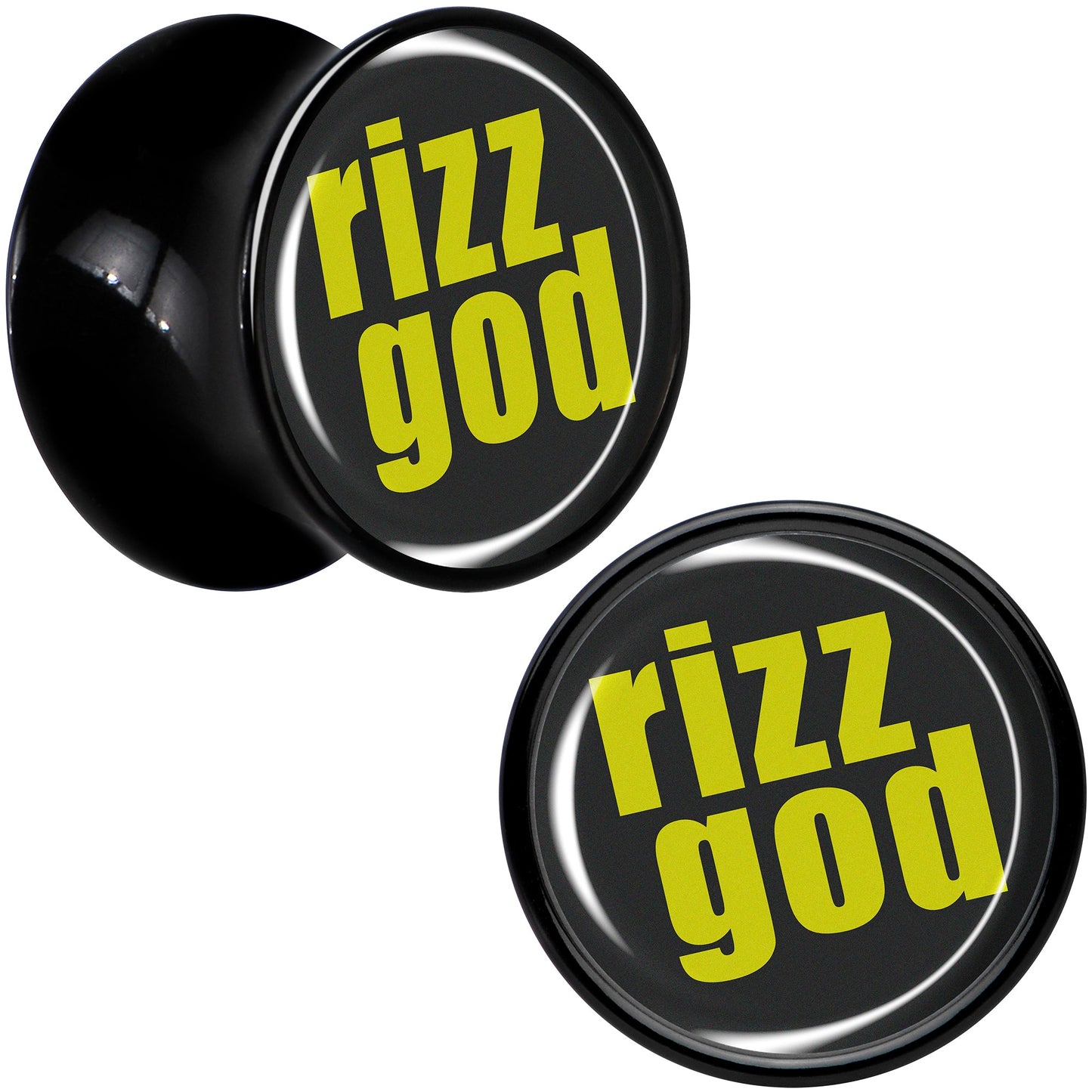 RIZZ GOD Black Acrylic Saddle Plug Set by Onyx O