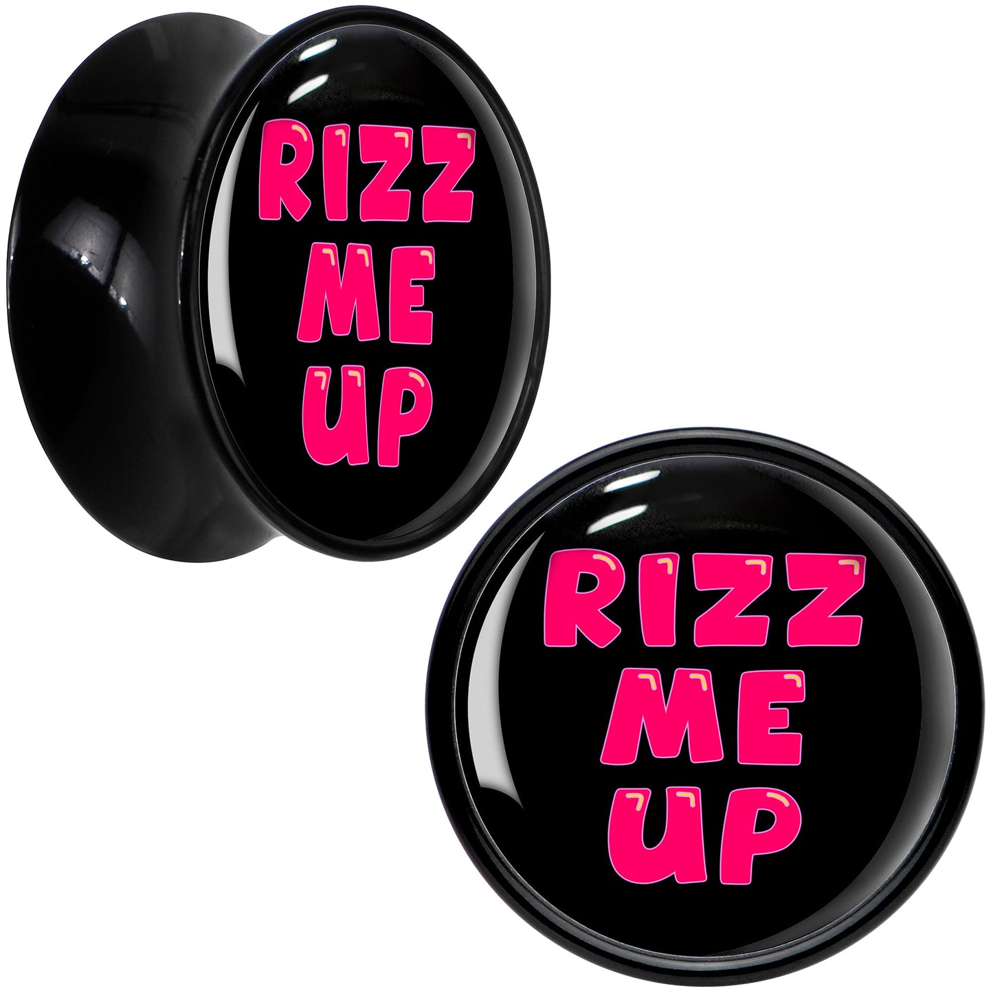 RIZZ ME UP Black Acrylic Saddle Plug Set by Onyx O