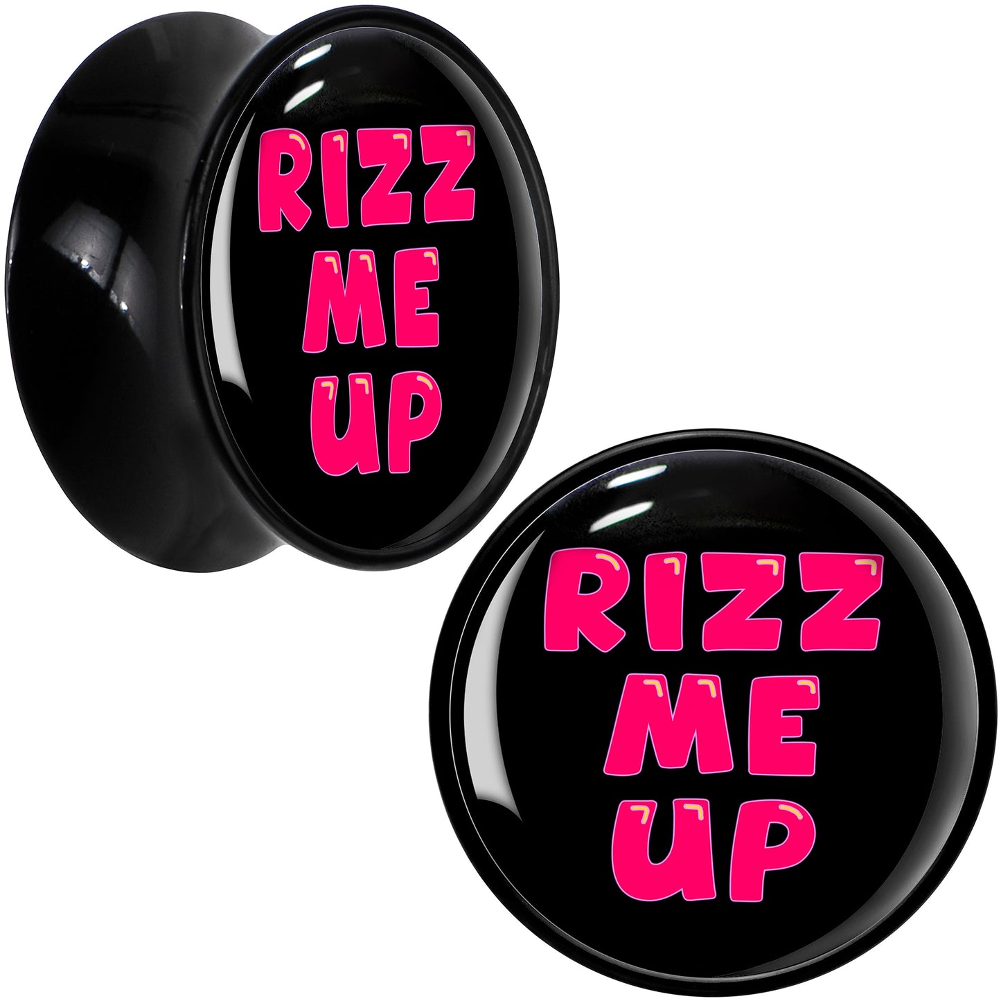RIZZ ME UP Black Acrylic Saddle Plug Set by Onyx O