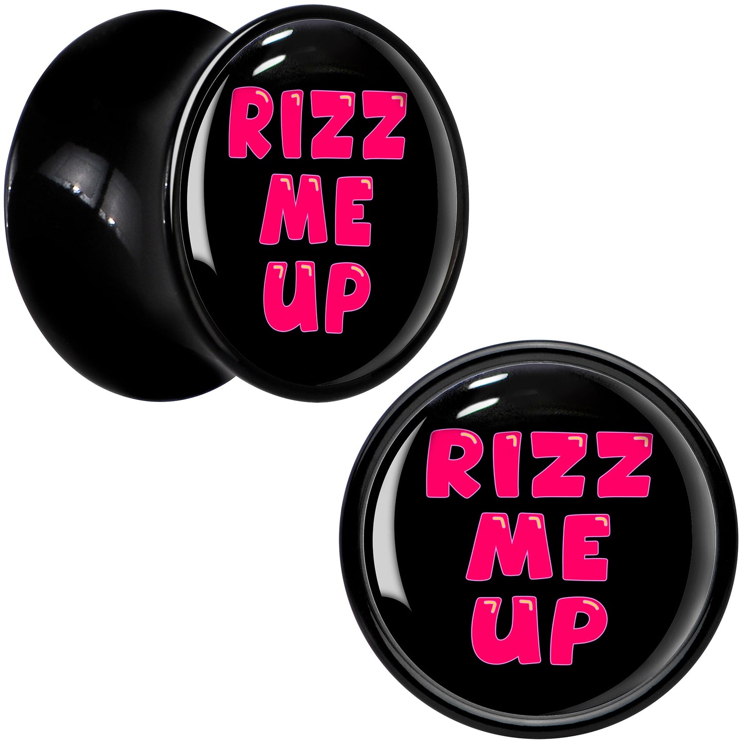 RIZZ ME UP Black Acrylic Saddle Plug Set by Onyx O