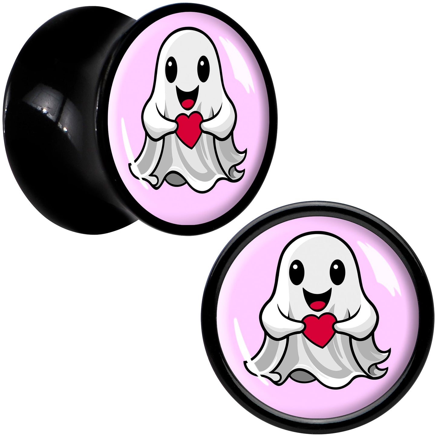 Valentine Sweet Ghost Black Acrylic Saddle Plug Set by Onyx O