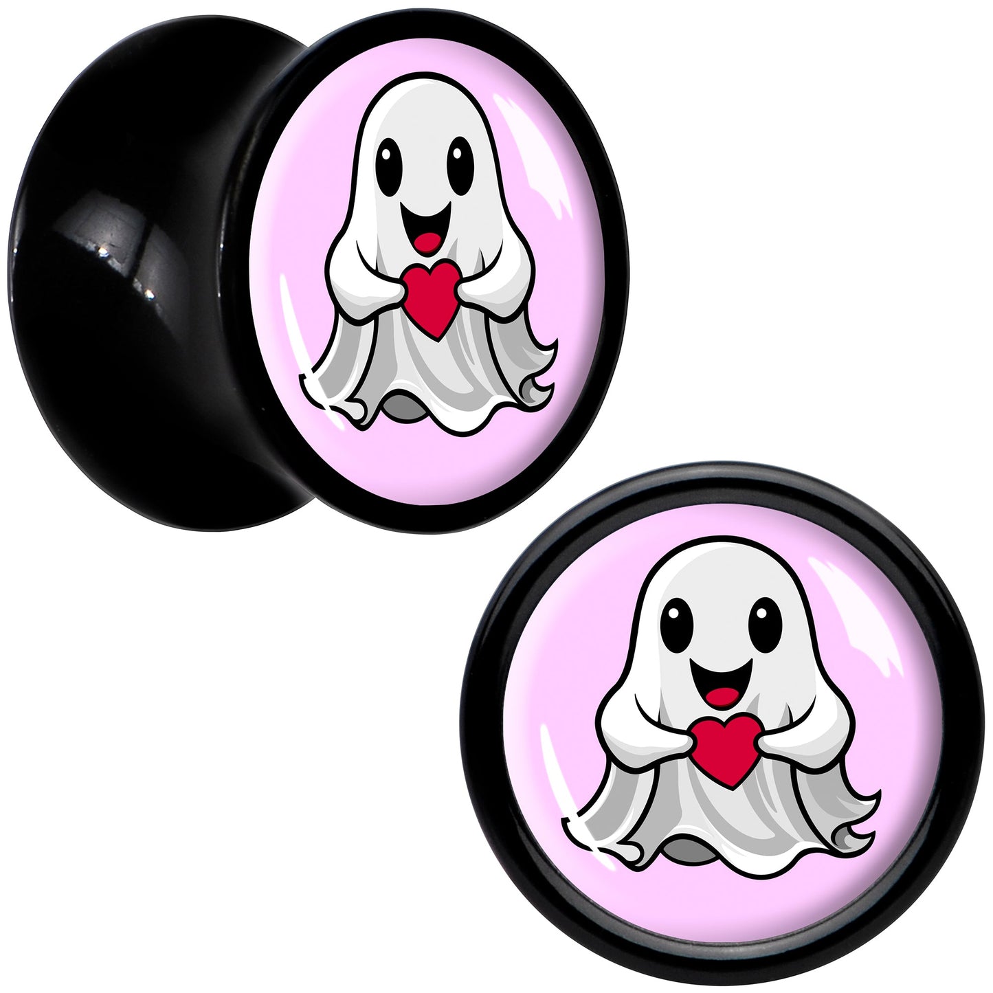 Valentine Sweet Ghost Black Acrylic Saddle Plug Set by Onyx O