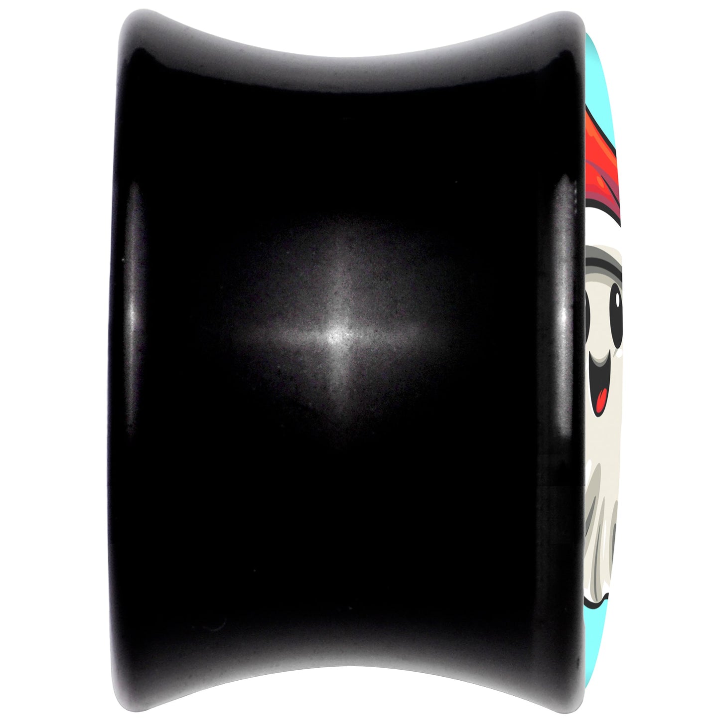 Holiday Christmas Spirit Ghost Black Acrylic Saddle Plug Set by Onyx O