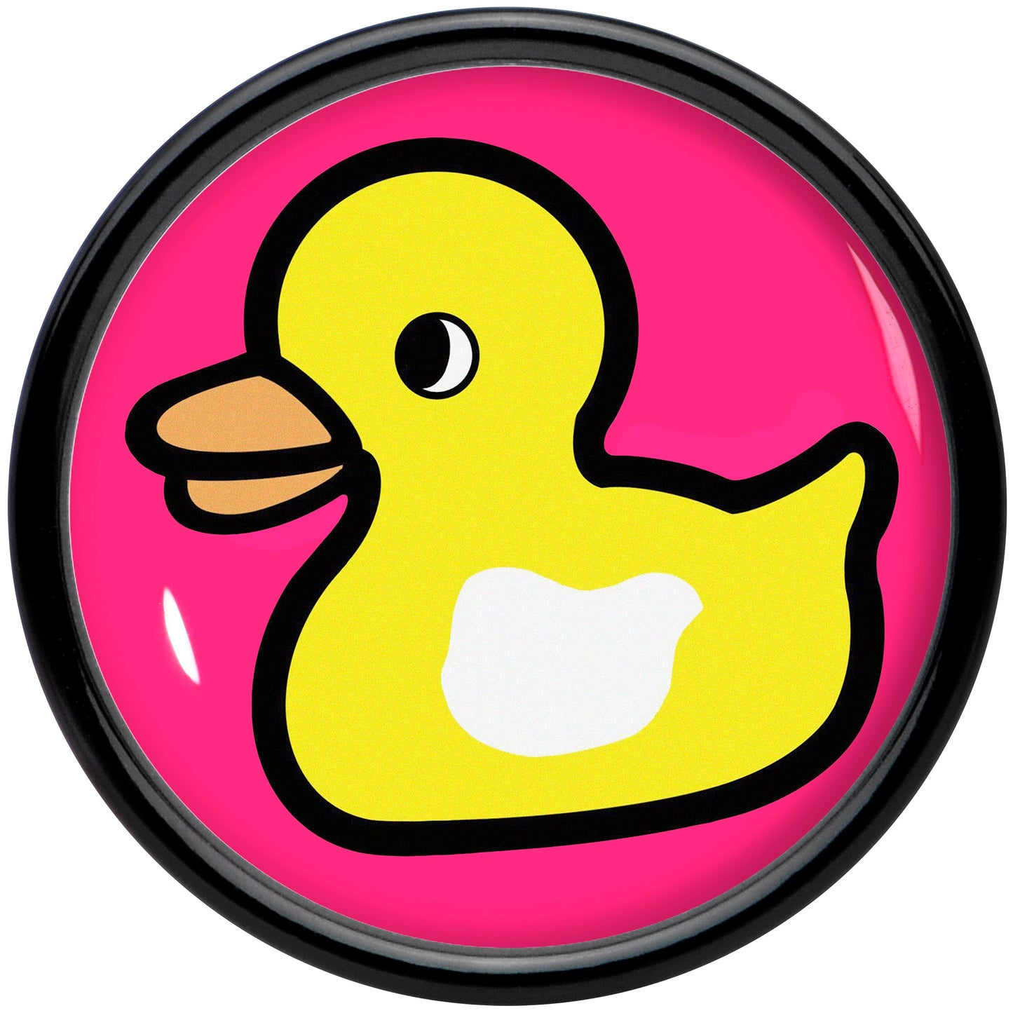 Black Acrylic Yellow Ducky Double Flare Plug Set by Onyx O