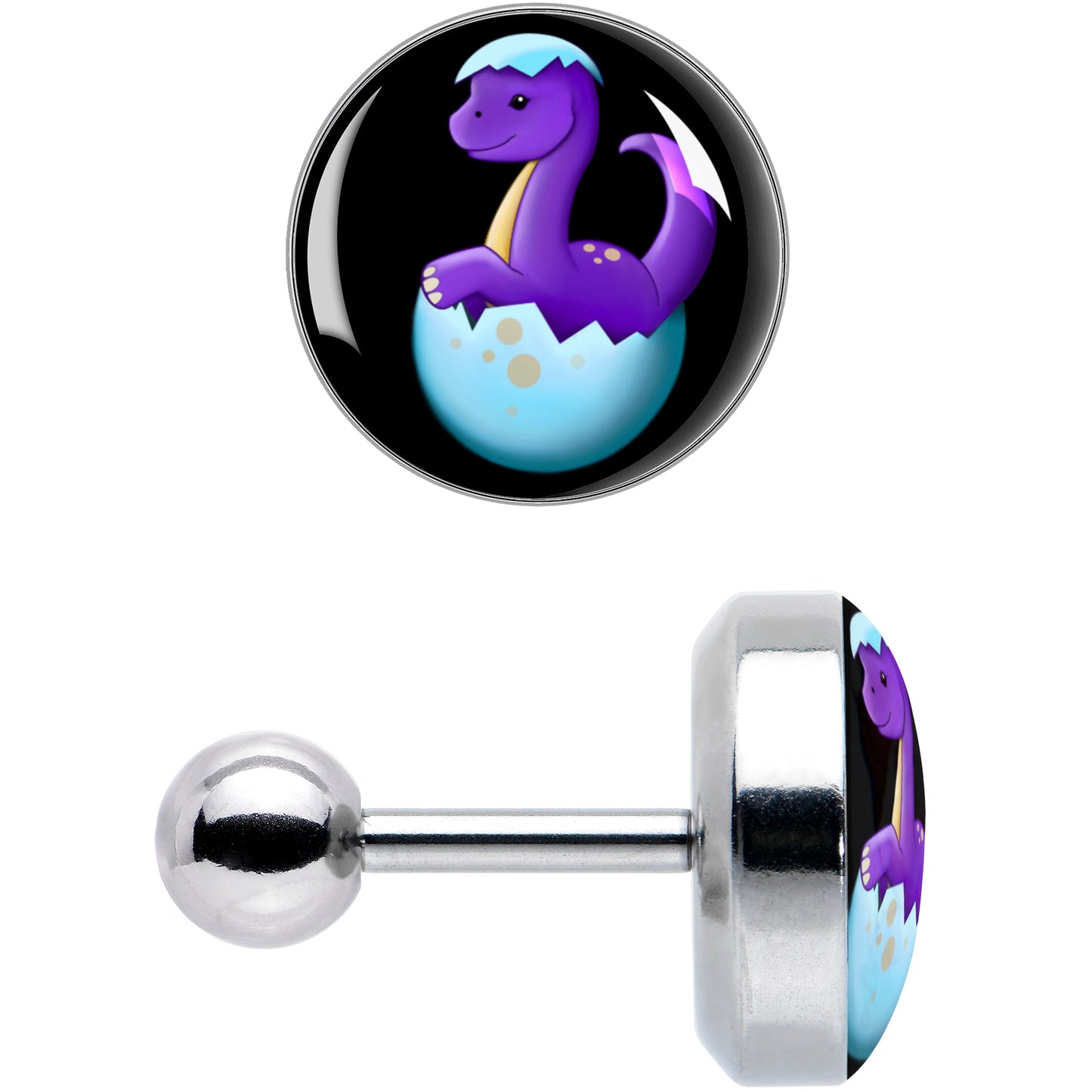 16G 1/4 Baby Dinosaur Cartilage Tragus Earring by Onyx O