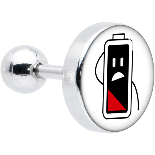 16G 1/4 Battery Empty Cartilage Tragus Earring by Onyx O