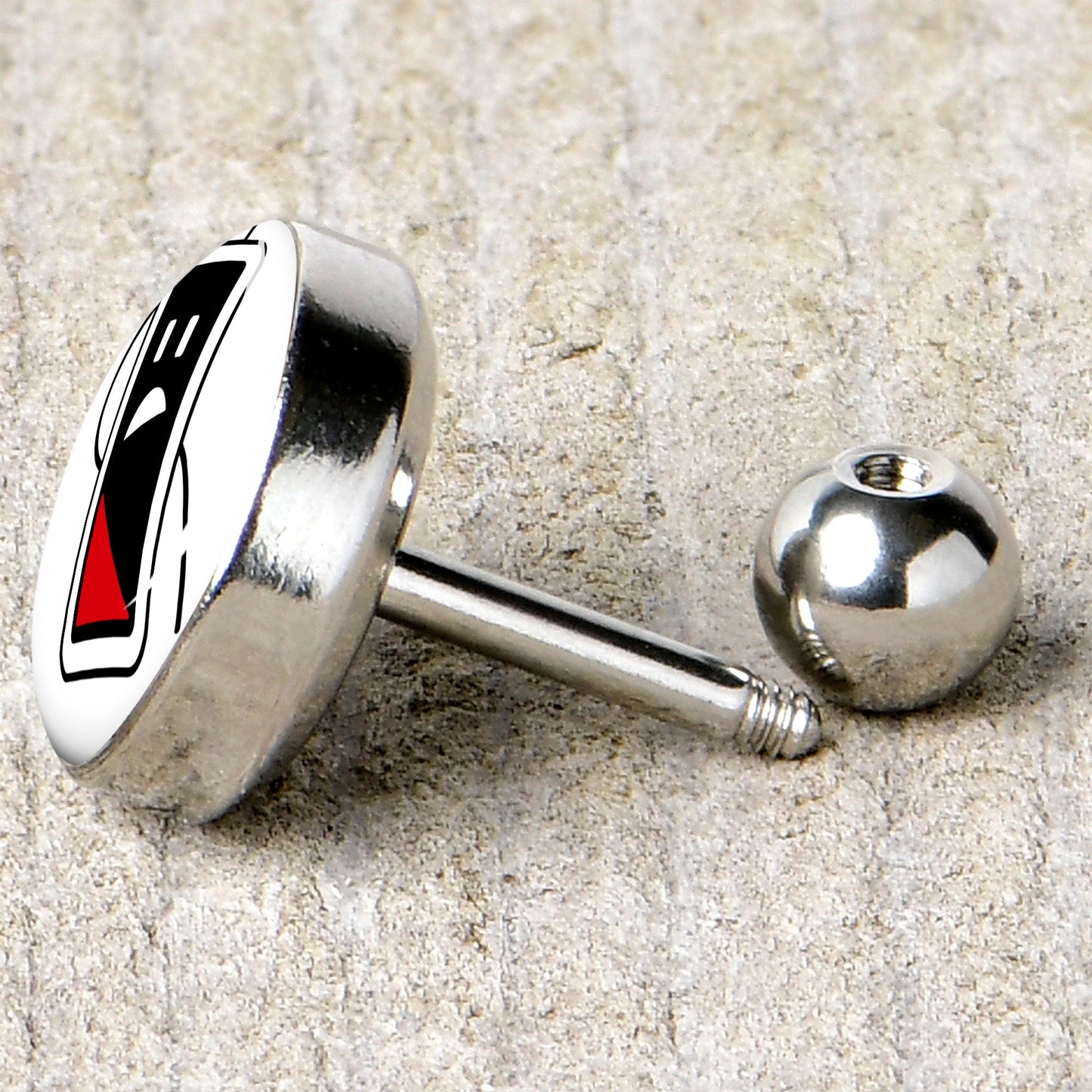 16G 1/4 Battery Empty Cartilage Tragus Earring by Onyx O