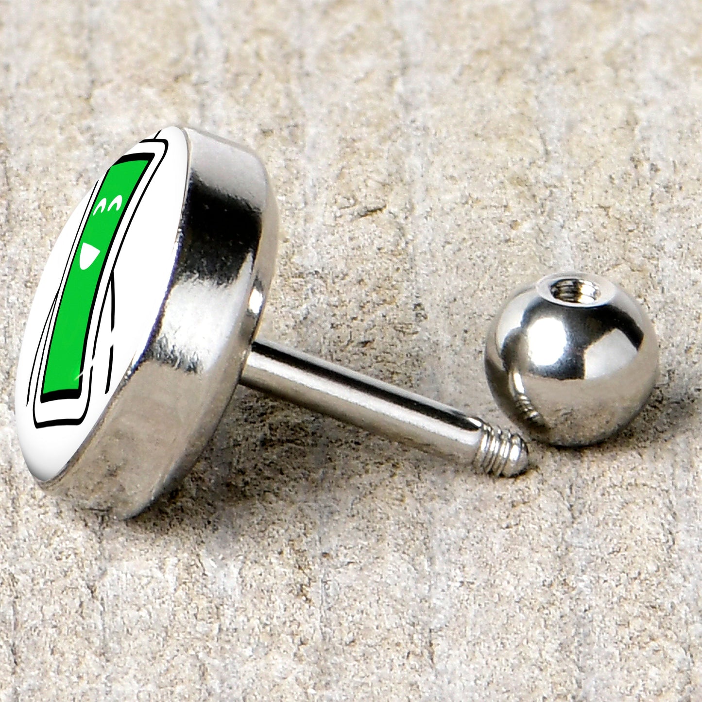 16G 1/4 Battery Full Cartilage Tragus Earring by Onyx O