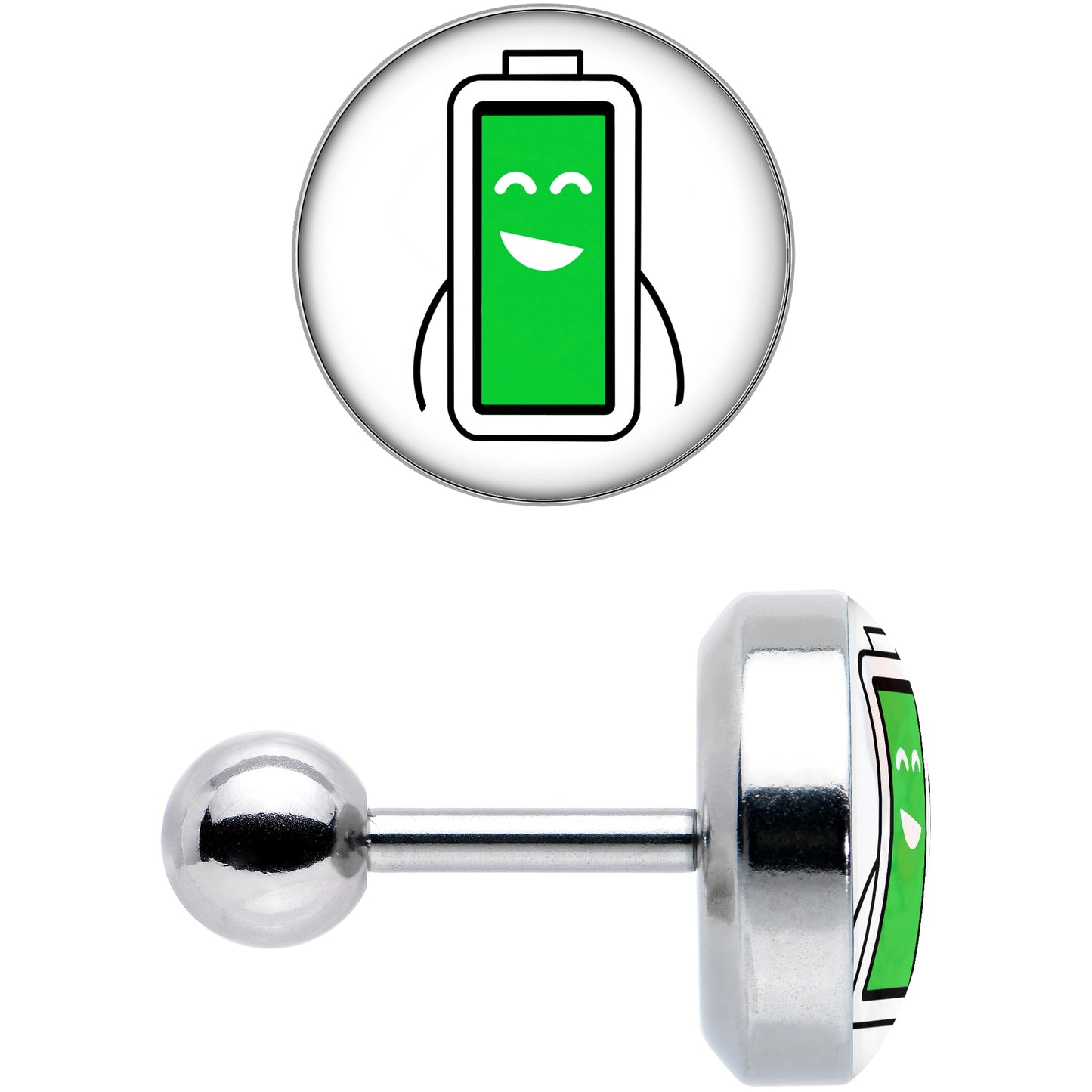 16G 1/4 Battery Full Cartilage Tragus Earring by Onyx O