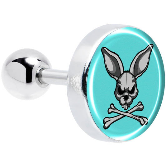 16G 1/4 Bunny and Crossbones Tragus Cartilage Earring by Onyx O