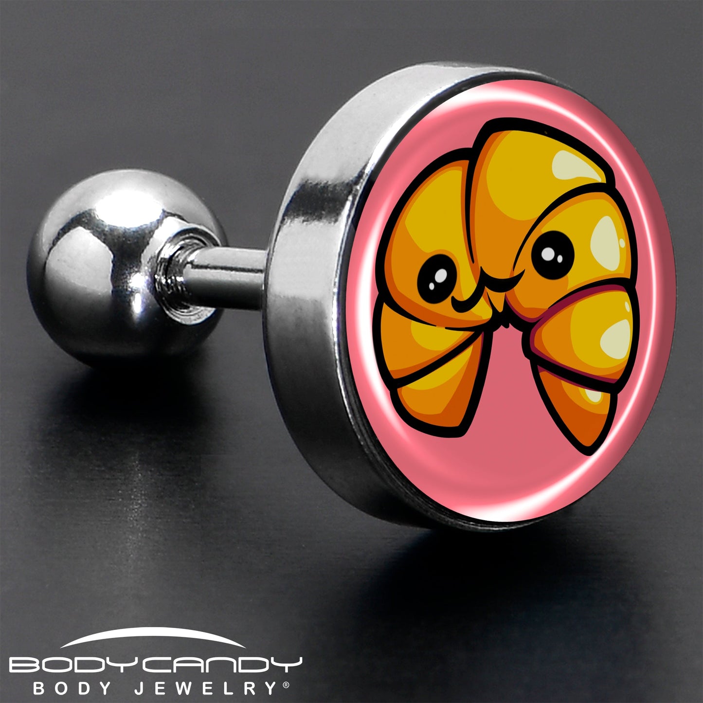 16G 1/4 Quaso Croissant Cartilage Tragus Earring by Onyx O