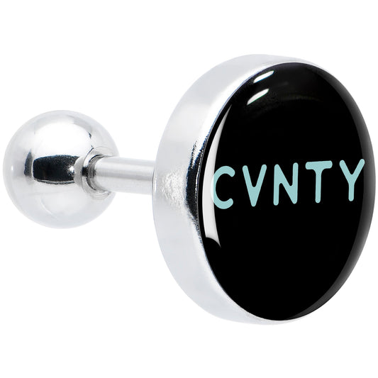 16G 1/4 Phrase Logo CVNTY Tragus Cartilage Earring by Onyx O