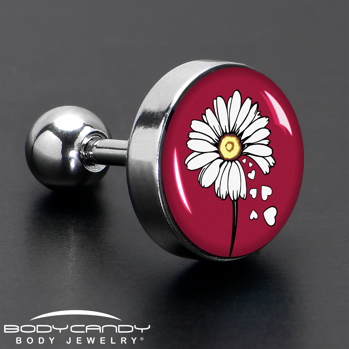 16G 1/4 Love Me Not Flower Tragus Cartilage Earring by Onyx O