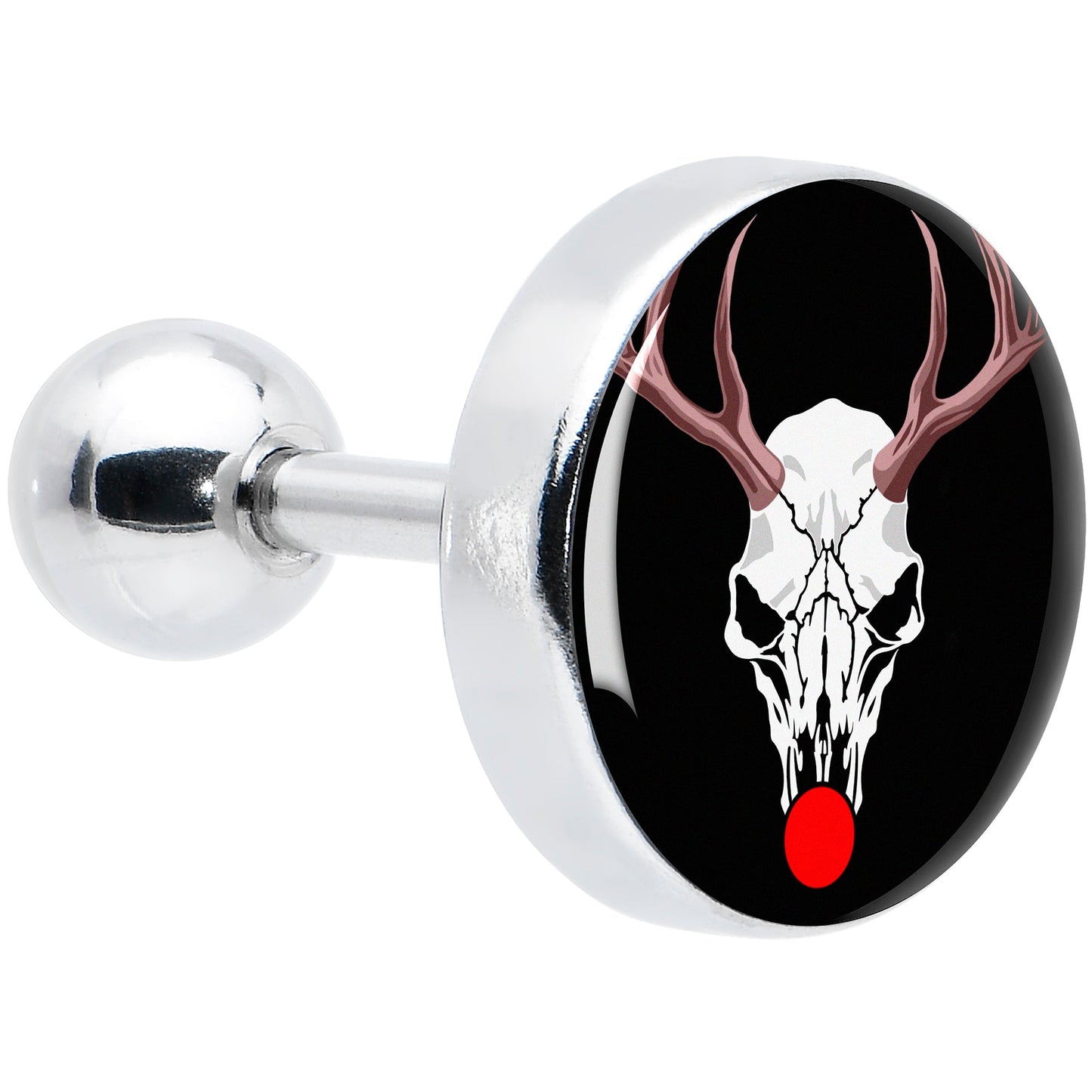 16G 1/4 Holiday Dead Nosed Reindeer Tragus Cartilage Earring by Onyx O
