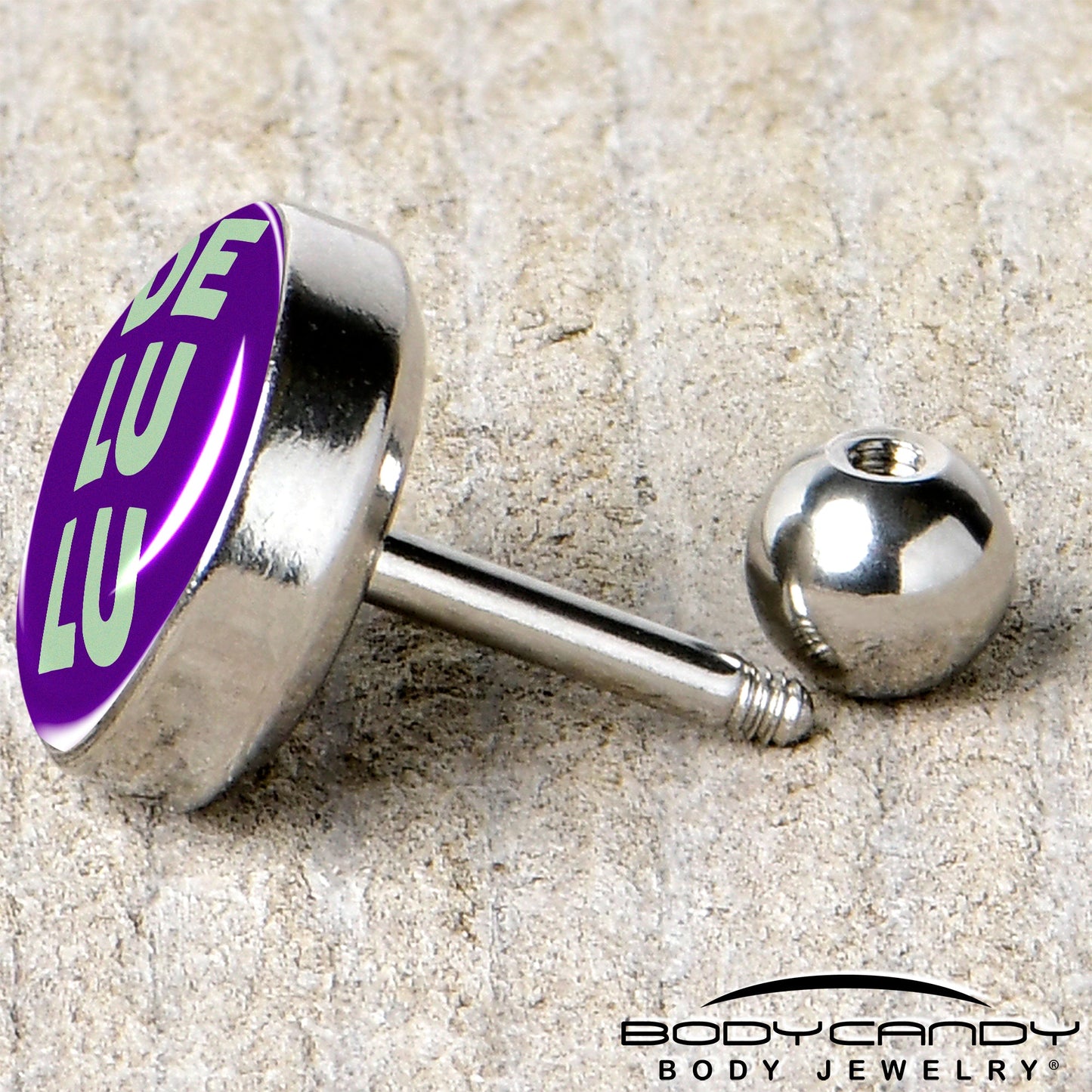 16G 1/4 Word DELULU Tragus Cartilage Earring by Onyx O