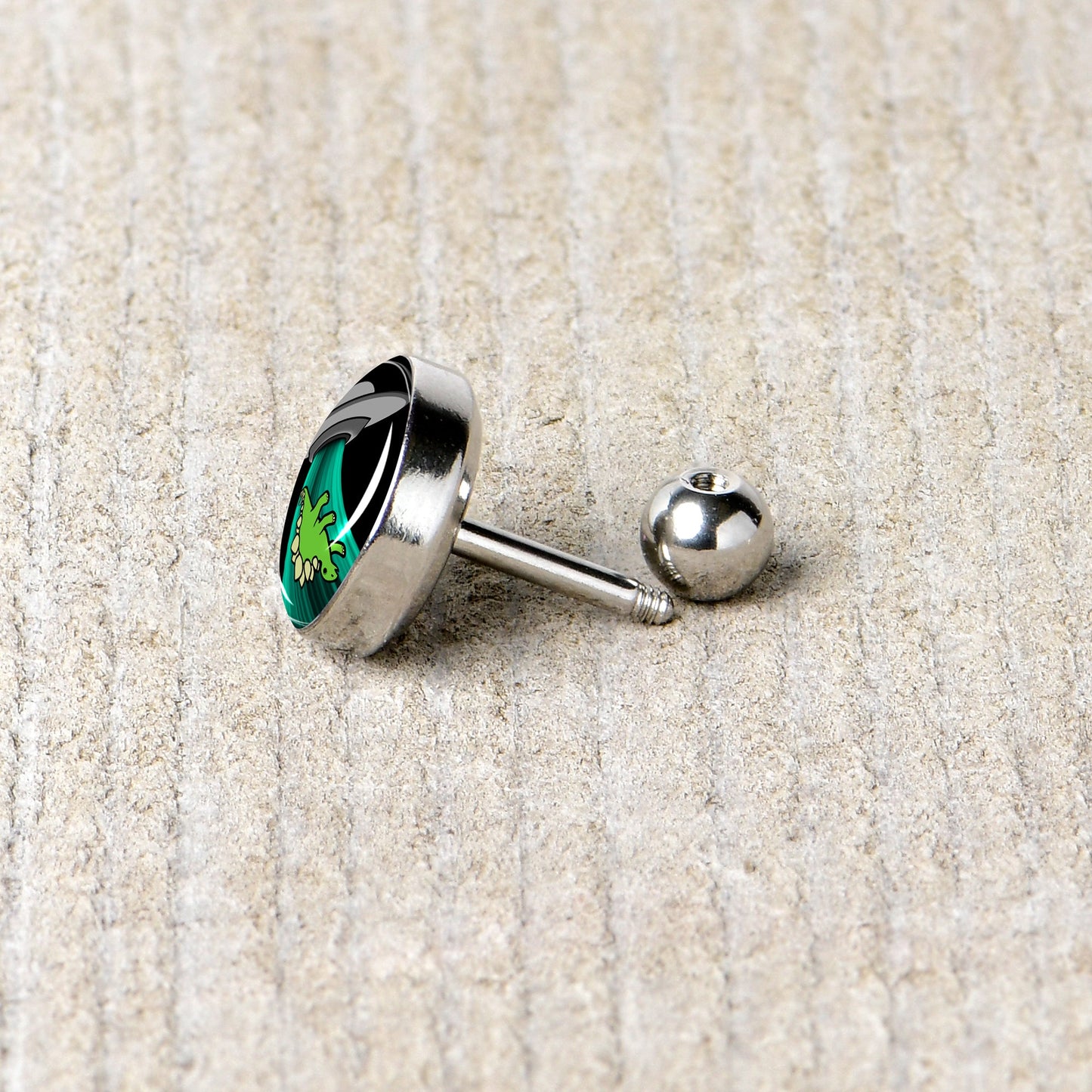 16G 1/4 Alien UFO Dinosaur Abduction Cartilage Tragus Earring by Onyx O