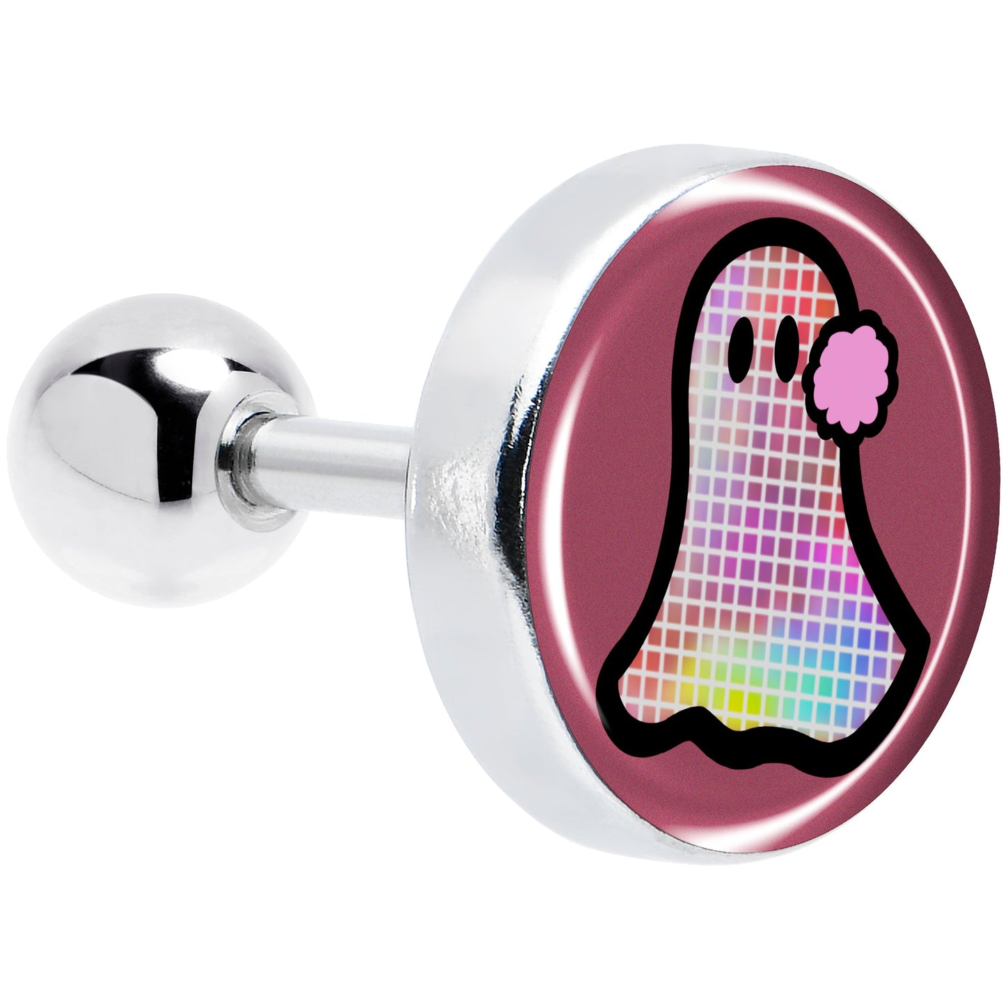 16G 1/4 Disco Spirit Ghost Tragus Cartilage Earring by Onyx O