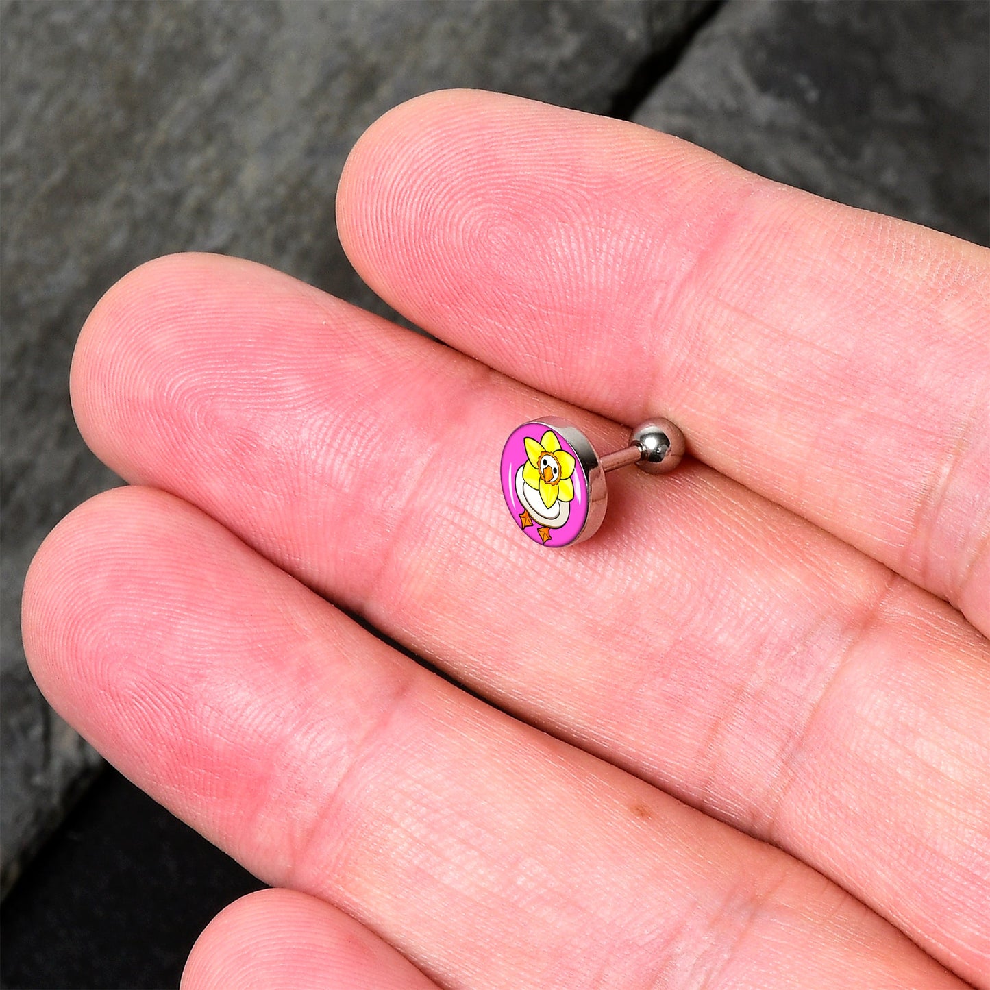 16G 1/4 Daffodil Duck Cartilage Tragus Earring by Onyx O