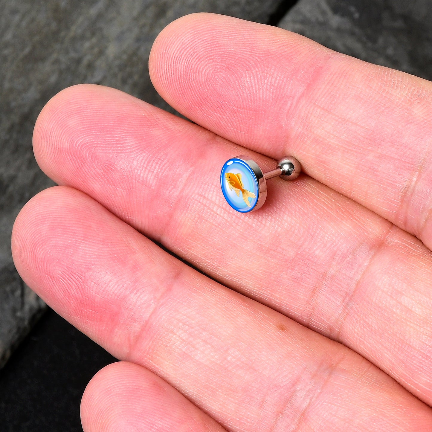 16G 1/4 Gold Fish Cartilage Tragus Earring by Onyx O