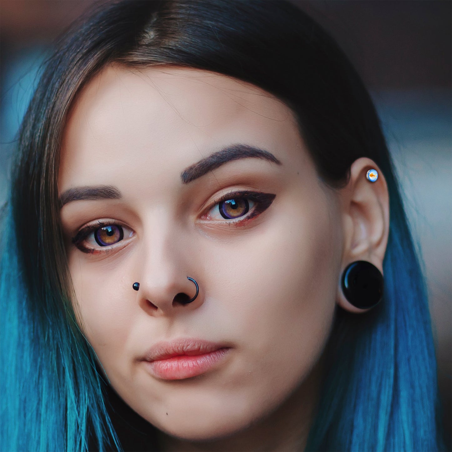 16G 1/4 Gold Fish Cartilage Tragus Earring by Onyx O