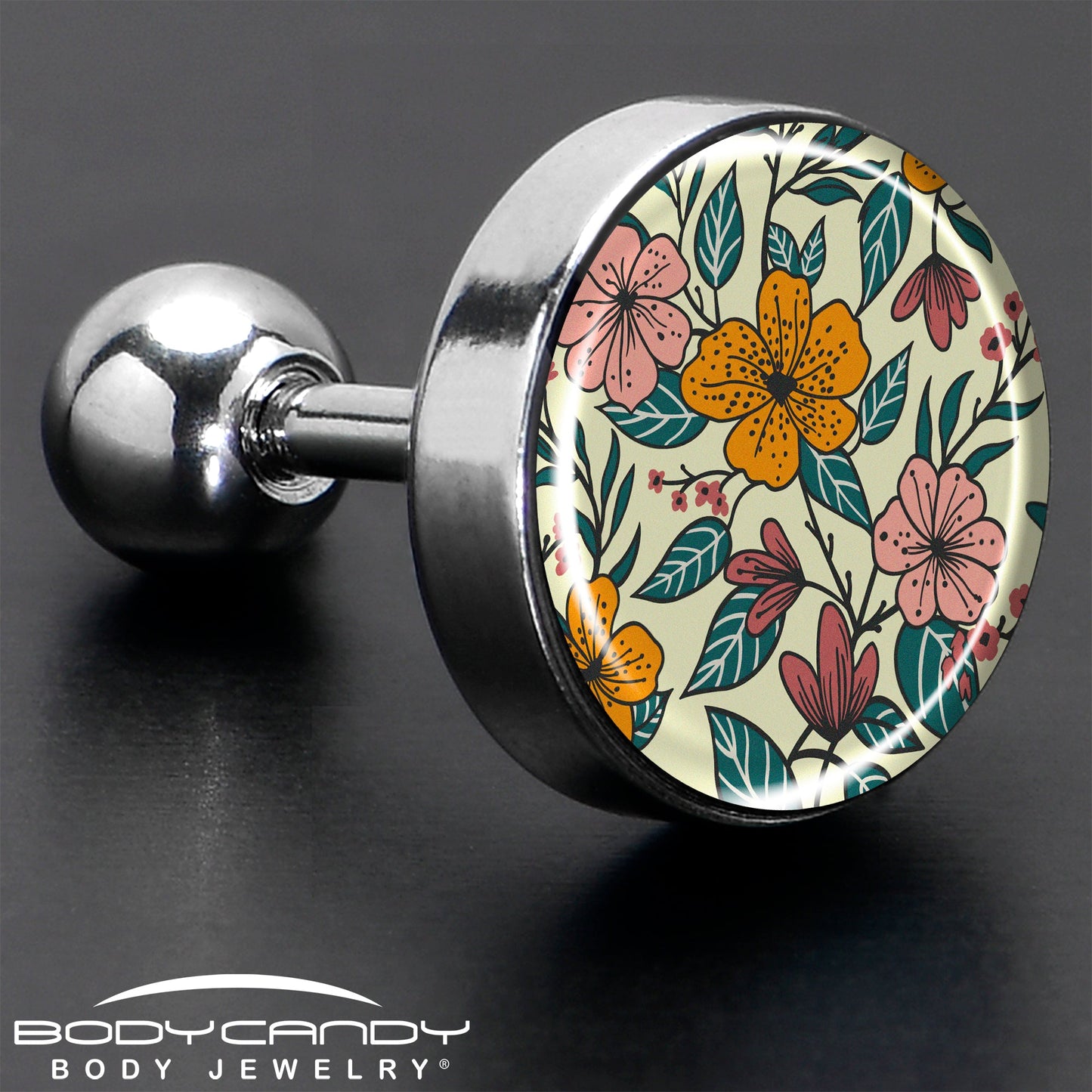 16G 1/4 Blossom Creation Wildflower Flowers Tragus Cartilage Earring by Onyx O