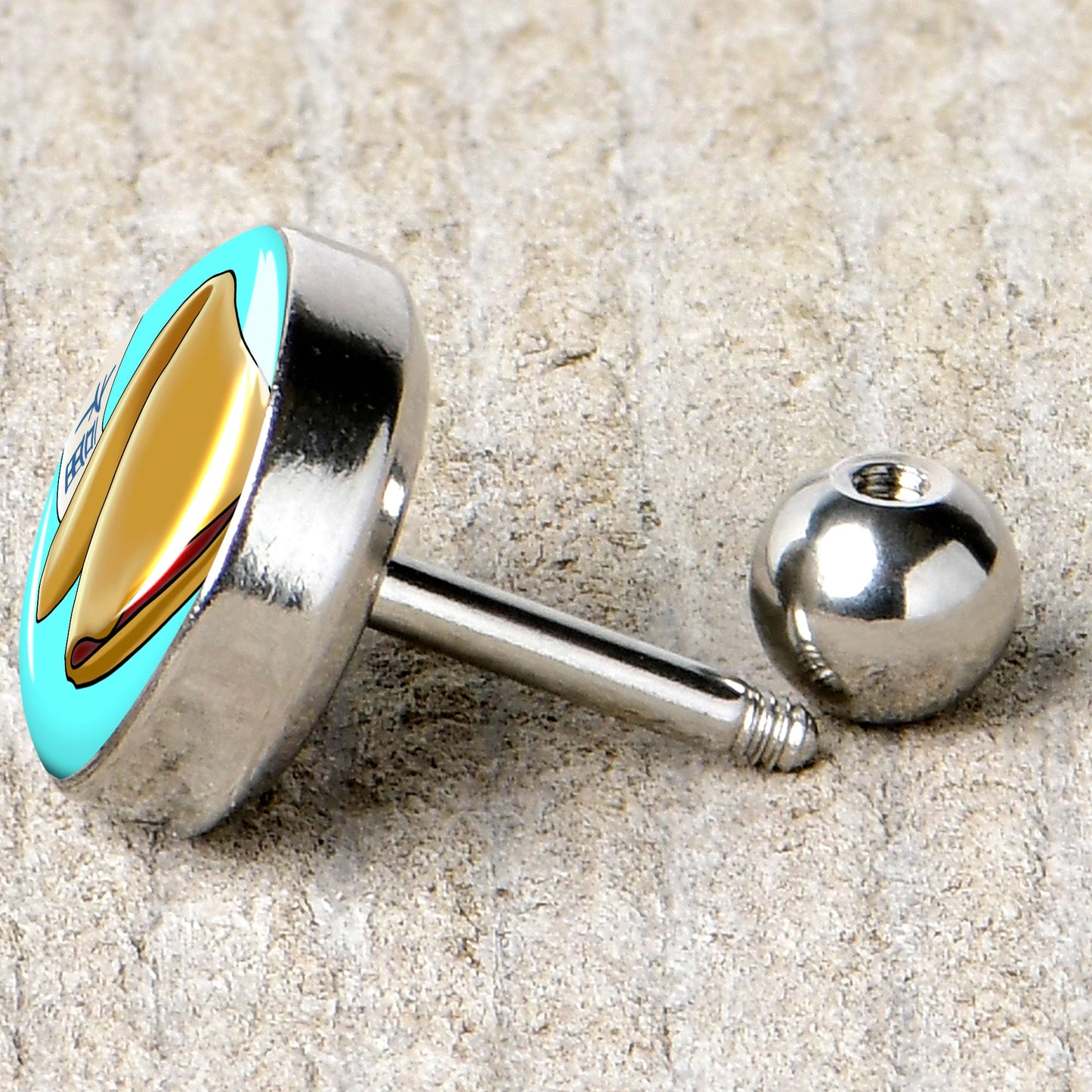 16G 1/4 Fortune Cookie Cartilage Tragus Earring by Onyx O