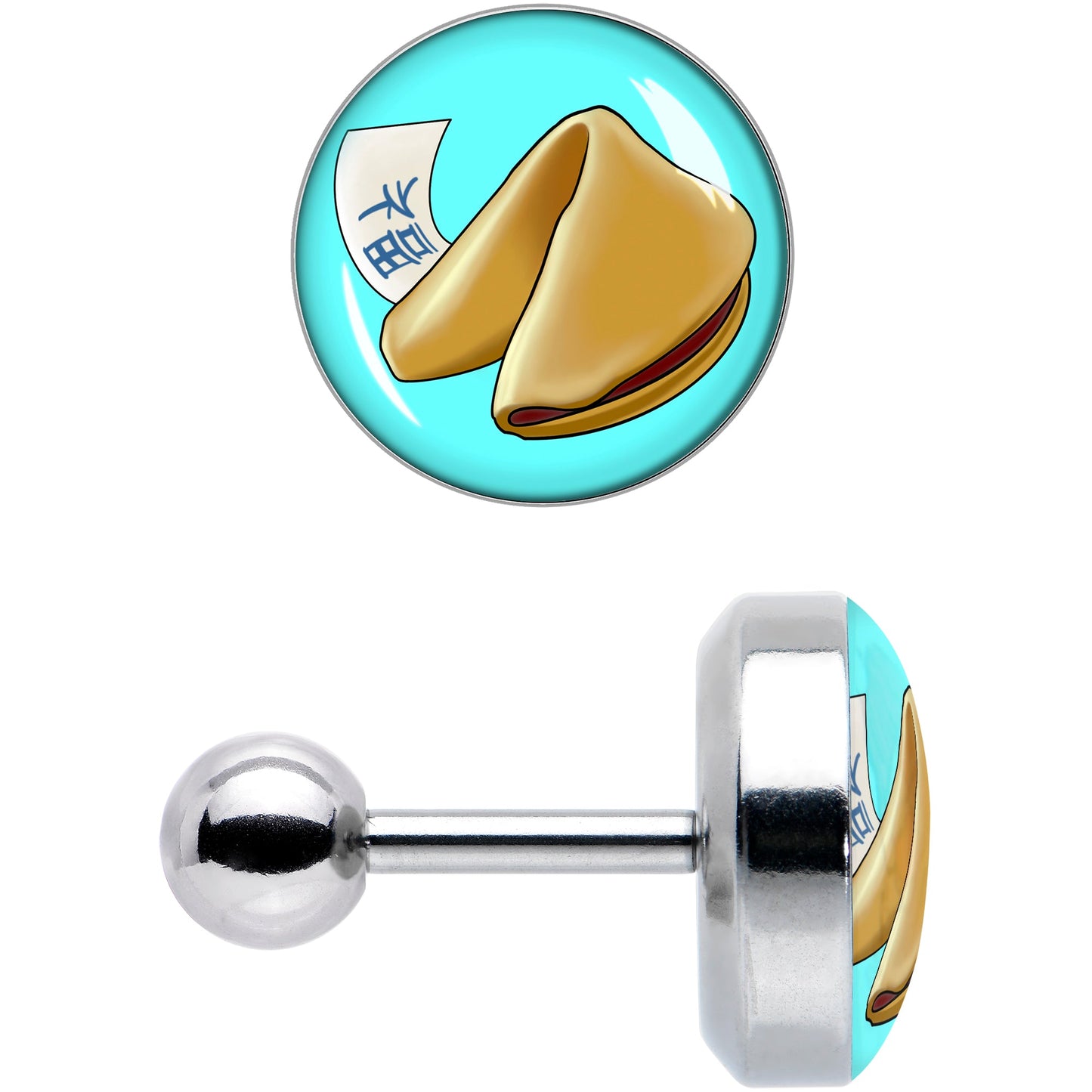 16G 1/4 Fortune Cookie Cartilage Tragus Earring by Onyx O