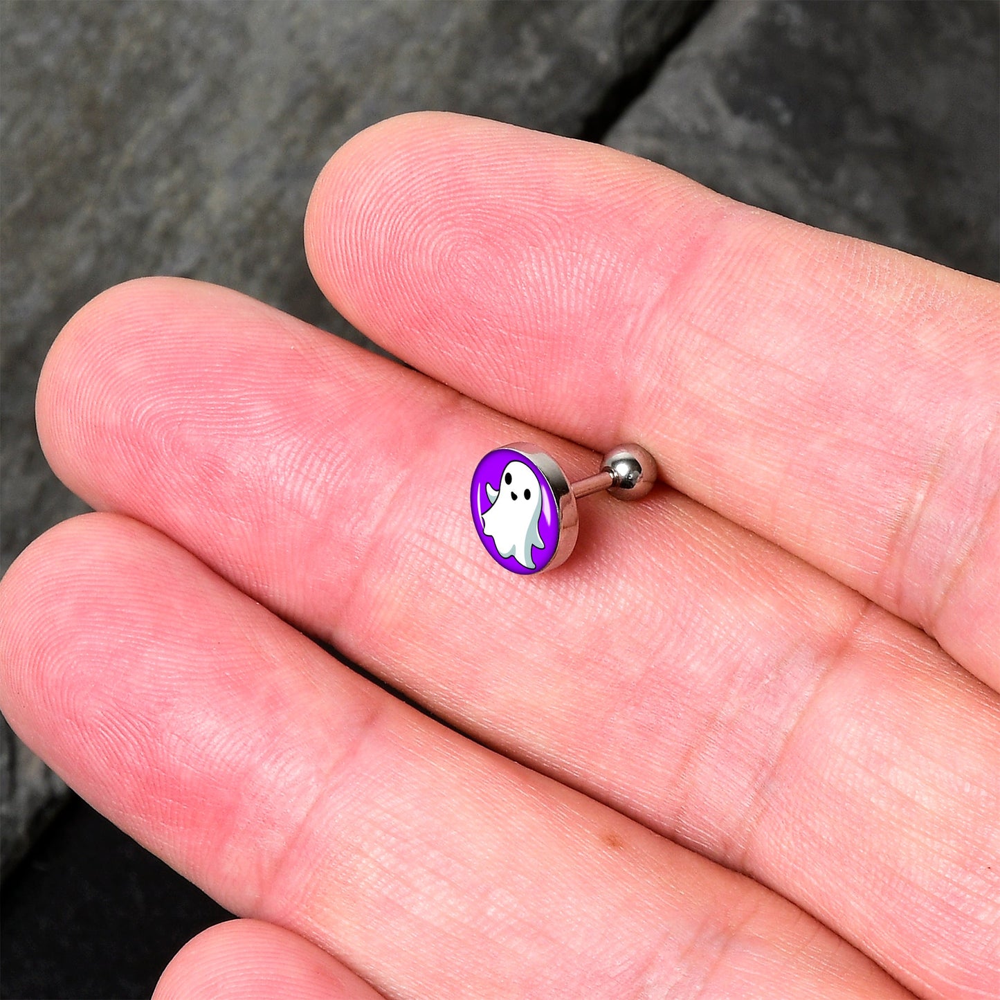 16G 1/4 Ghost Cartilage Tragus Earring by Onyx O