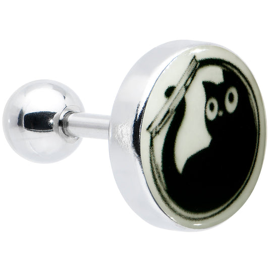 16G Glow in the Dark Fishbowl Kitty Cat Tragus Cartilage Earring by Onyx O