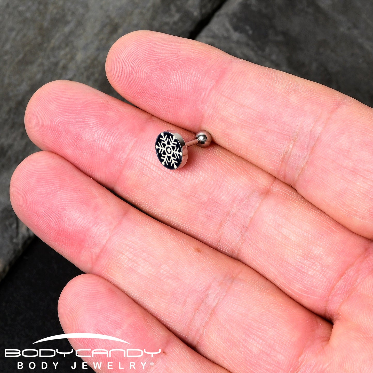 Glow in the Dark Holiday Snowflake Tragus Cartilage Earring by Onyx O