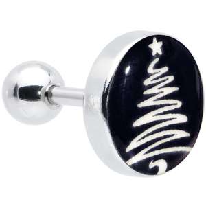 Glow in the Dark Holiday Christmas Tree Tragus Cartilage Earring by Onyx O