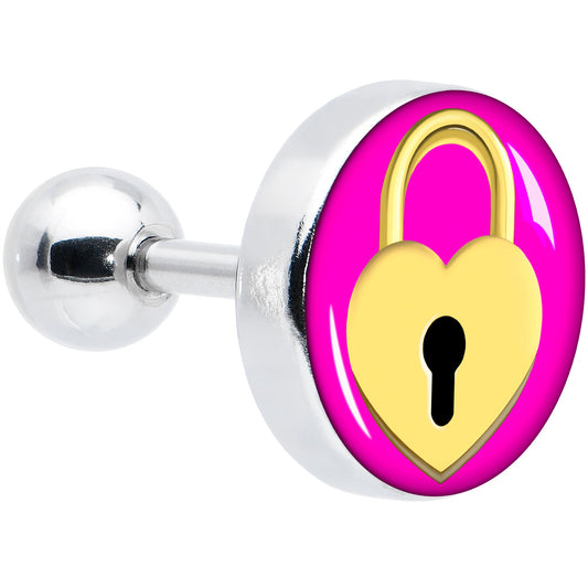 16G 1/4 Heart Lock Cartilage Tragus Earring by Onyx O