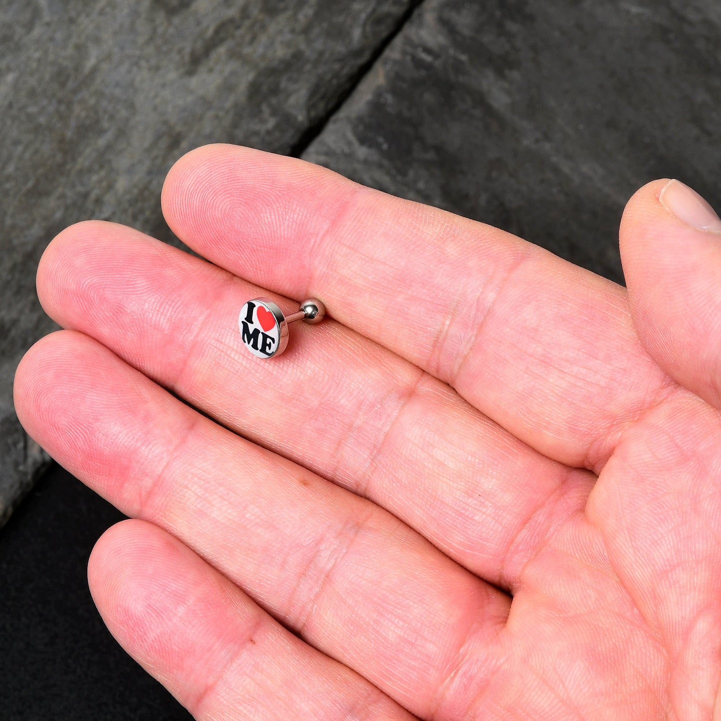 16G 1/4 I Love Me Cartilage Tragus Earring by Onyx O