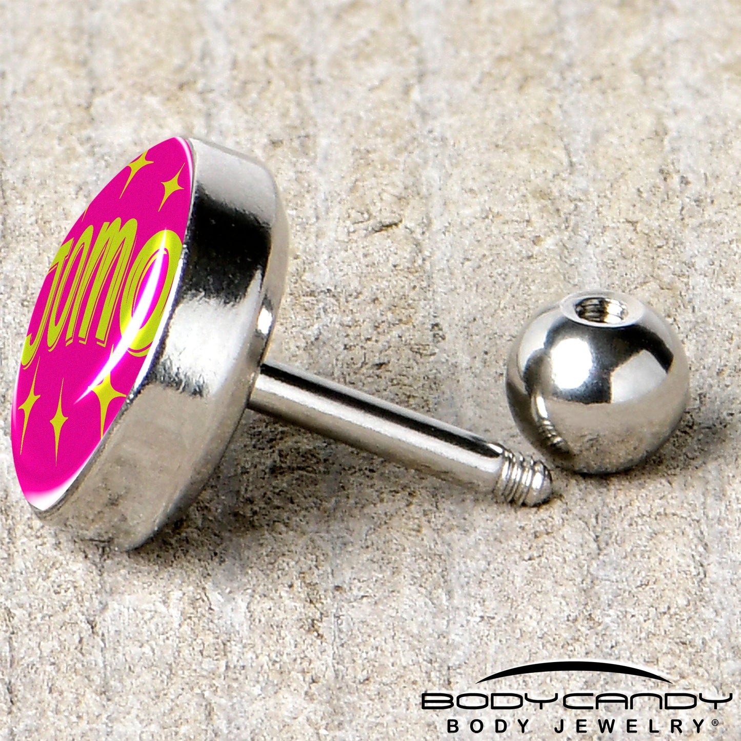 16G 1/4 Pink JOMO Tragus Cartilage Earring by Onyx O