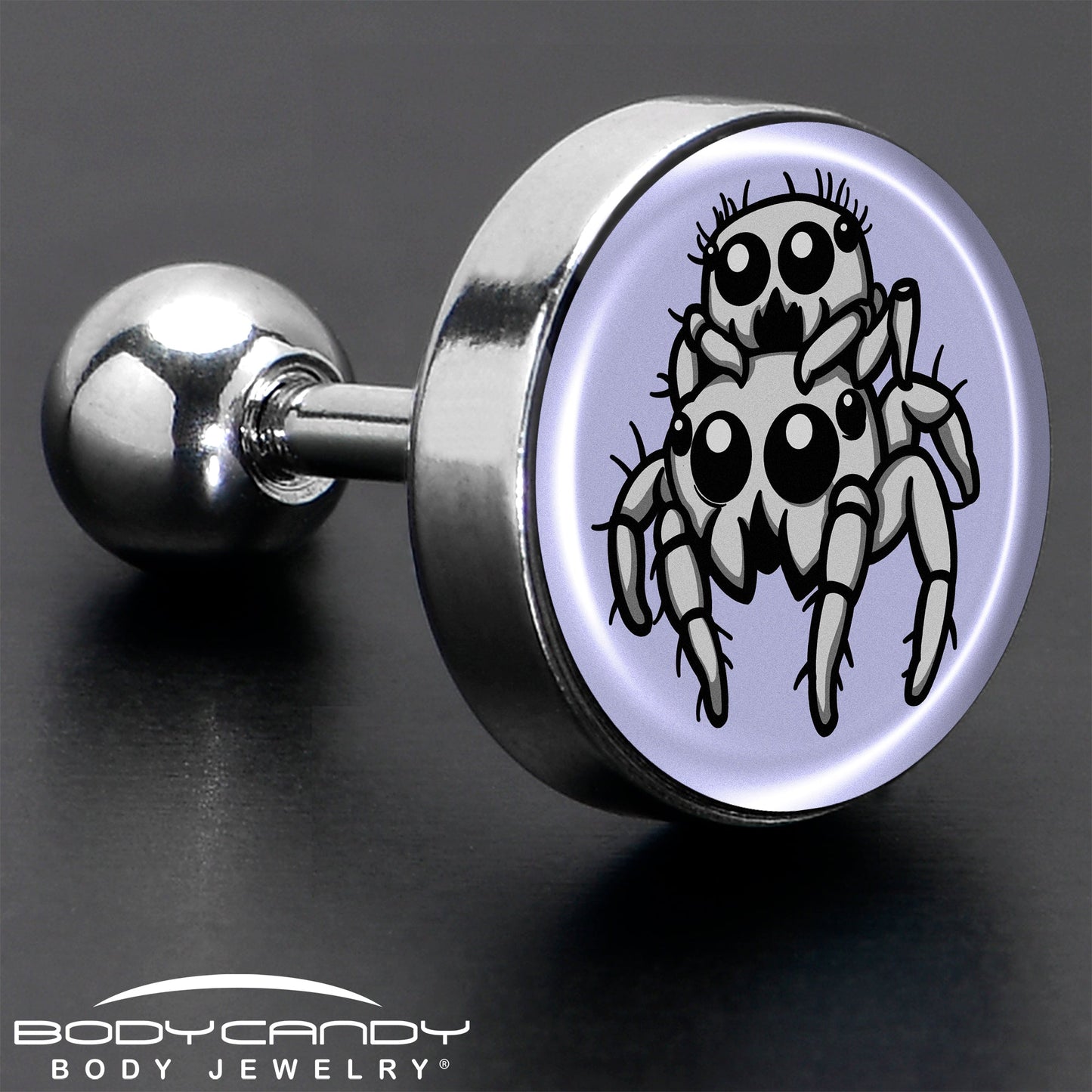 Leaping Leapfrog Spiders Tragus Cartilage Earring by Onyx O