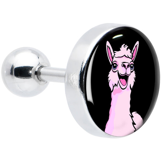 16G 1/4 Pink Happy Llama Cartilage Tragus Earring by Onyx O