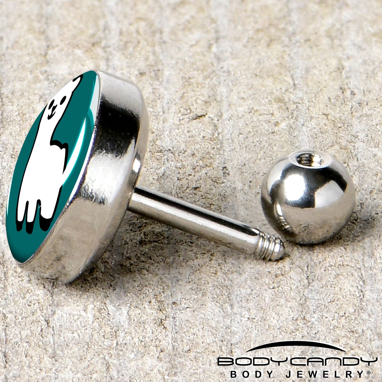 16G 1/4 White Llama Cartilage Tragus Earring by Onyx O