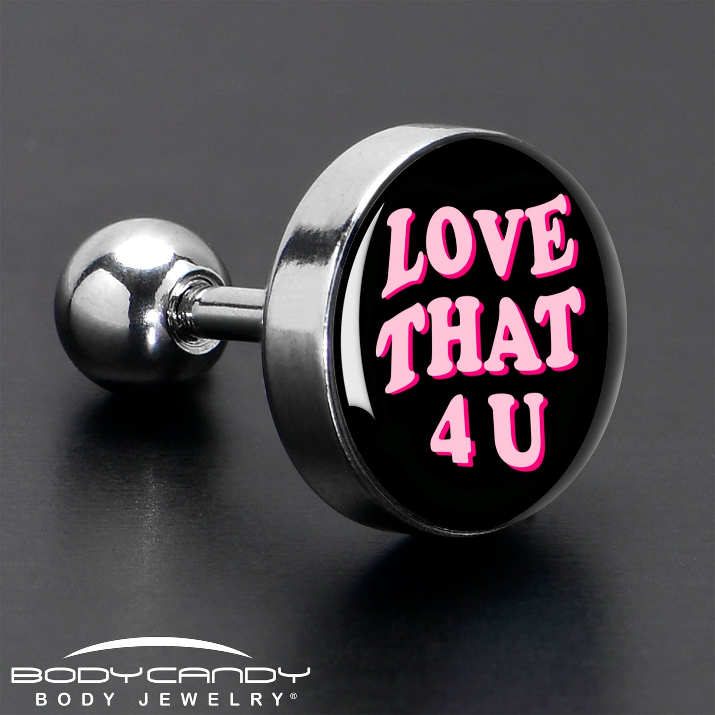 16G 1/4 Love That 4 You Cartilage Tragus Earring by Onyx O