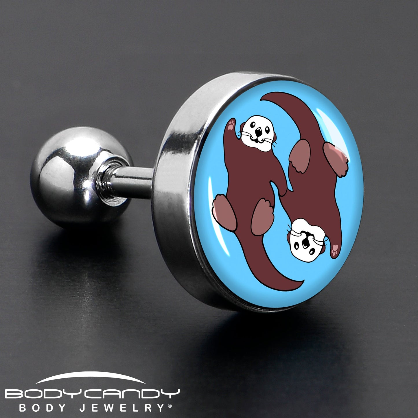 16G 1/4 Oh My Otters Animal Tragus Cartilage Earring by Onyx O