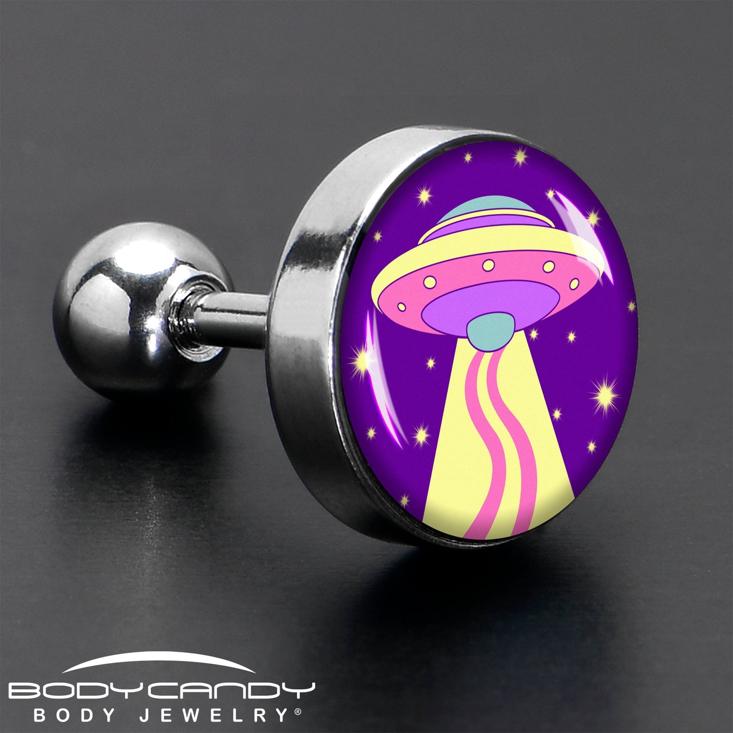 16G 1/4 Style Space Invasion Tragus Cartilage Earring by Onyx O