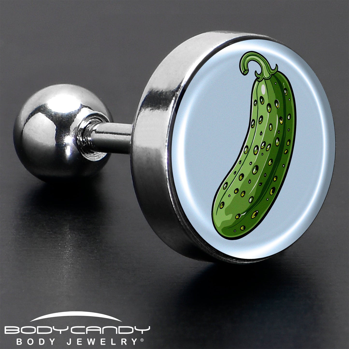 Green Pickle Tragus Cartilage Earring by Onyx O