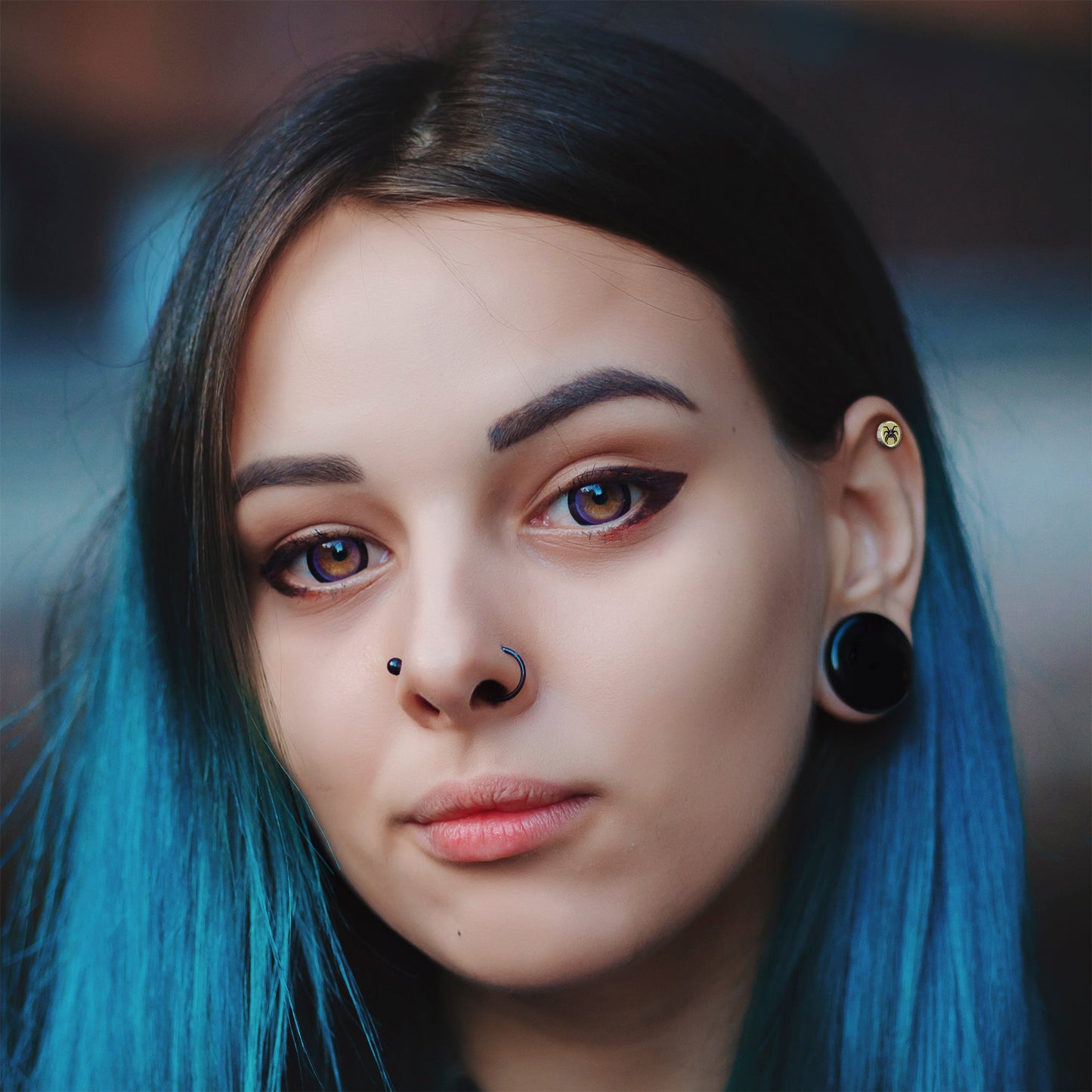 16G 1/4 Psychedelic Spider Tragus Cartilage Earring by Onyx O