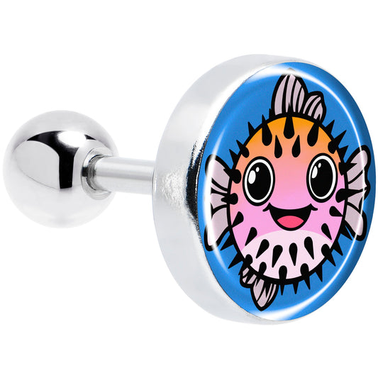 16G 1/4 Swimming Pufferfish Tragus Cartilage Earring by Onyx O