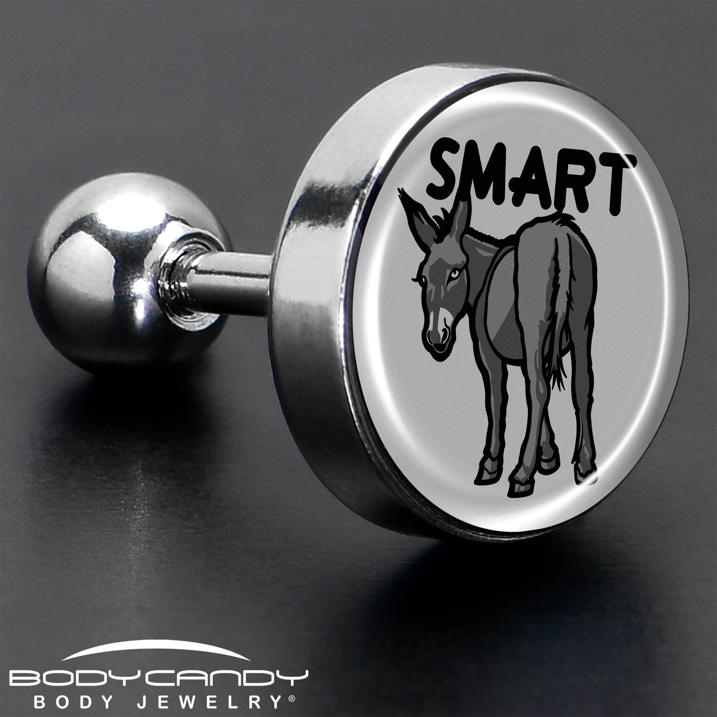 16G 1/4 Donkey Smart Ass Tragus Cartilage Earring by Onyx O