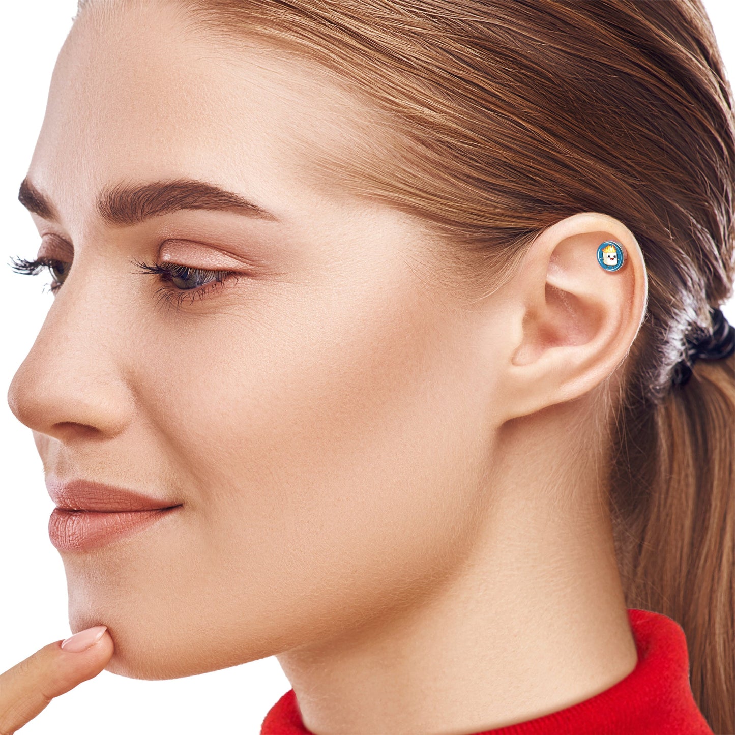 16G 1/4 Burning Marshmallow Tragus Cartilage Earring by Onyx O