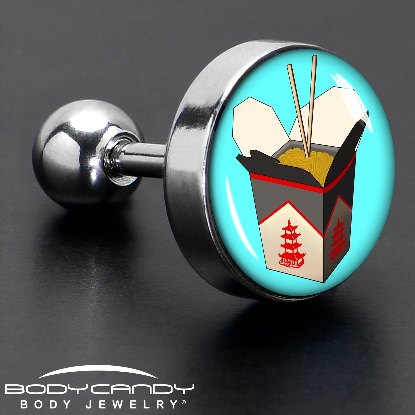 16G 1/4 Chinese Take Out Cartilage Tragus Earring by Onyx O