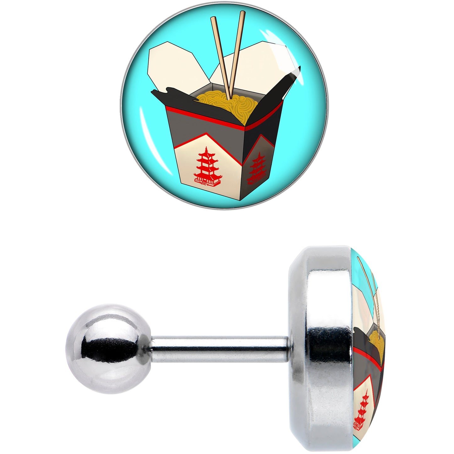 16G 1/4 Chinese Take Out Cartilage Tragus Earring by Onyx O