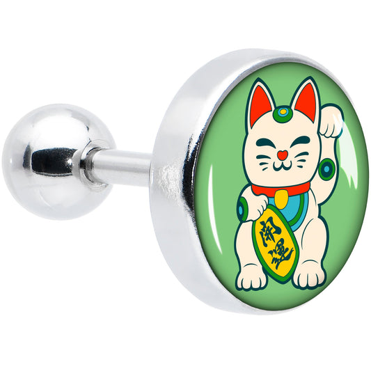 16G 1/4 Waving Cat Cartilage Tragus Earring by Onyx O