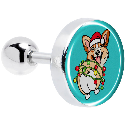 Christmas Holiday Lights Corgi Dog Tragus Cartilage Earring by Onyx O