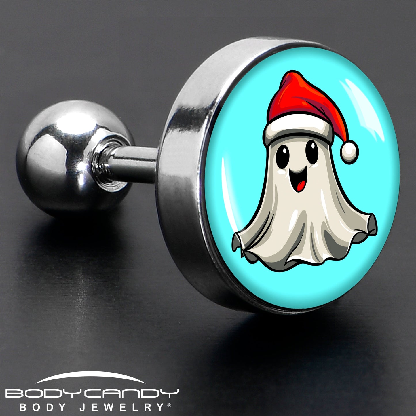 16G 1/4 Holiday Christmas Spirit Ghost Tragus Cartilage Earring by Onyx O